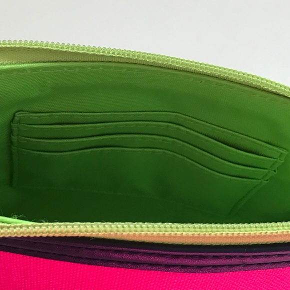 SPARTINA Daufuskie Island Wristlet Pouch Linen Leather Bag Pink Floral Paisley - Picture 7 of 16